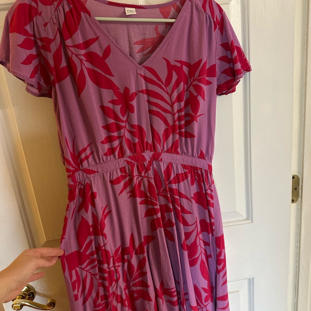 Old Navy Lavender and Crimson Dress
